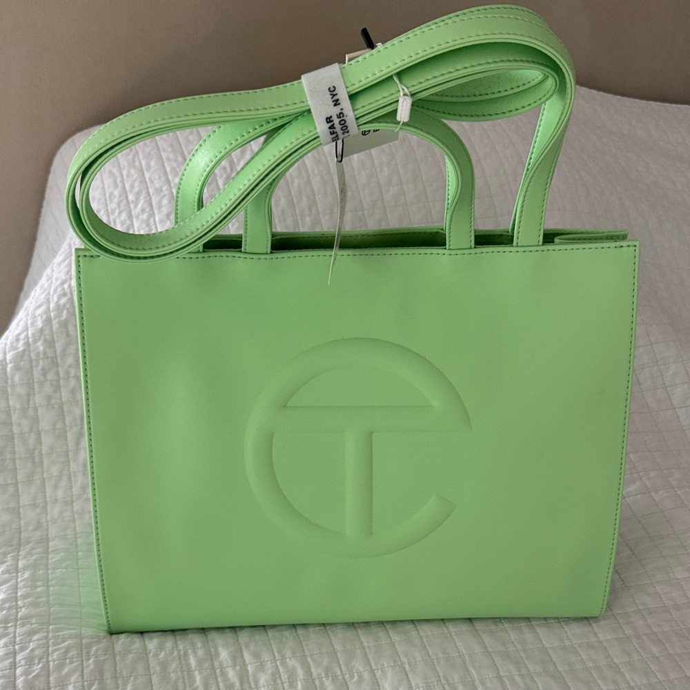 Telfar Neon Green Shopper Tote